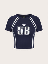 58 printed crop tee