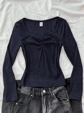 Lace square neck fruched