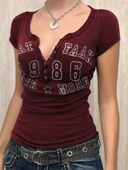Graphic Printed Henley