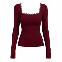 Lace Square Neck
