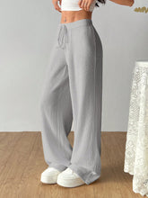 Ribbed Wide Leg Summer Trouser