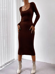 Scoop Neck Bodycon Dress