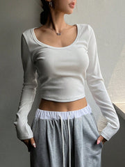Scoop Neck Crop Top