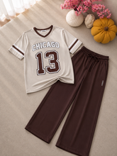 Beige V-Drop Shoulder & Brown Flapper Trouser(13-Chicago)
