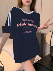 Round-Neck Oversized T-Shirt | Printed