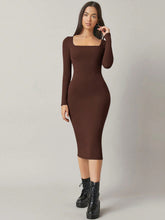 Square Neck Bodycon Dress