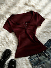 Basic henley half sleevs