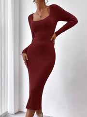 Scoop Neck Bodycon Dress