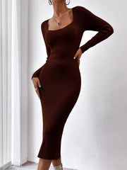 Scoop Neck Bodycon Dress