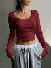 Scoop Neck Crop Top