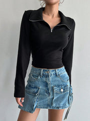 Halfzip Collar Top