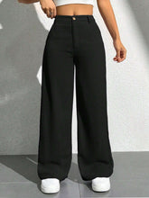 High-Waisted Ripped Wide Leg Jeans