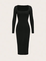 Square Neck Bodycon Dress
