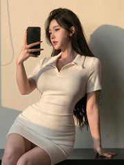 Polo Neck Bodycon Dress