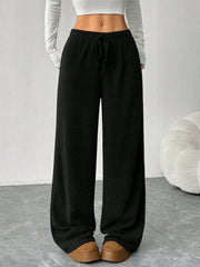 Ribbed Wide Leg Summer Trouser