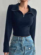Halfzip Collar Top