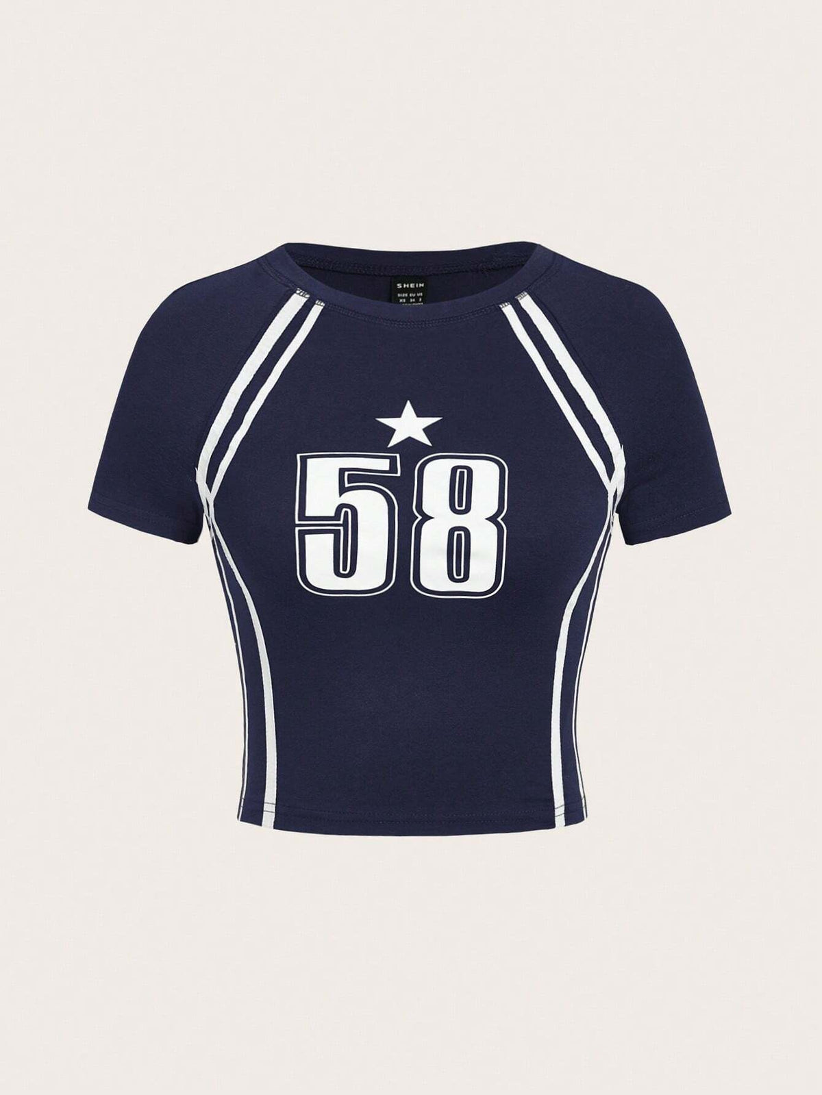58 printed crop tee
