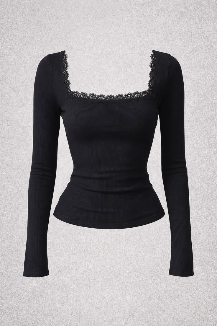Lace Square Neck