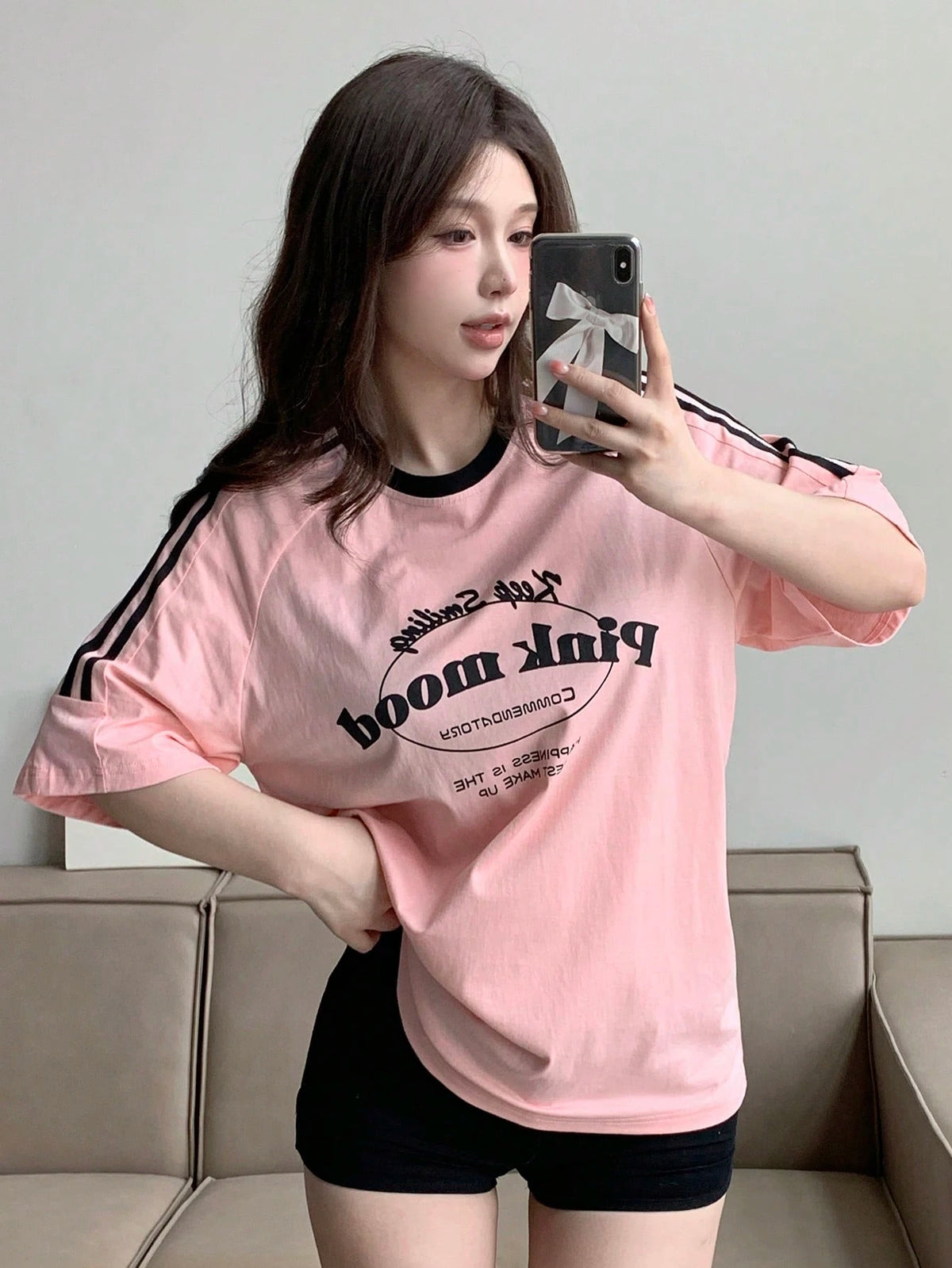 Round-Neck Oversized T-Shirt | Printed