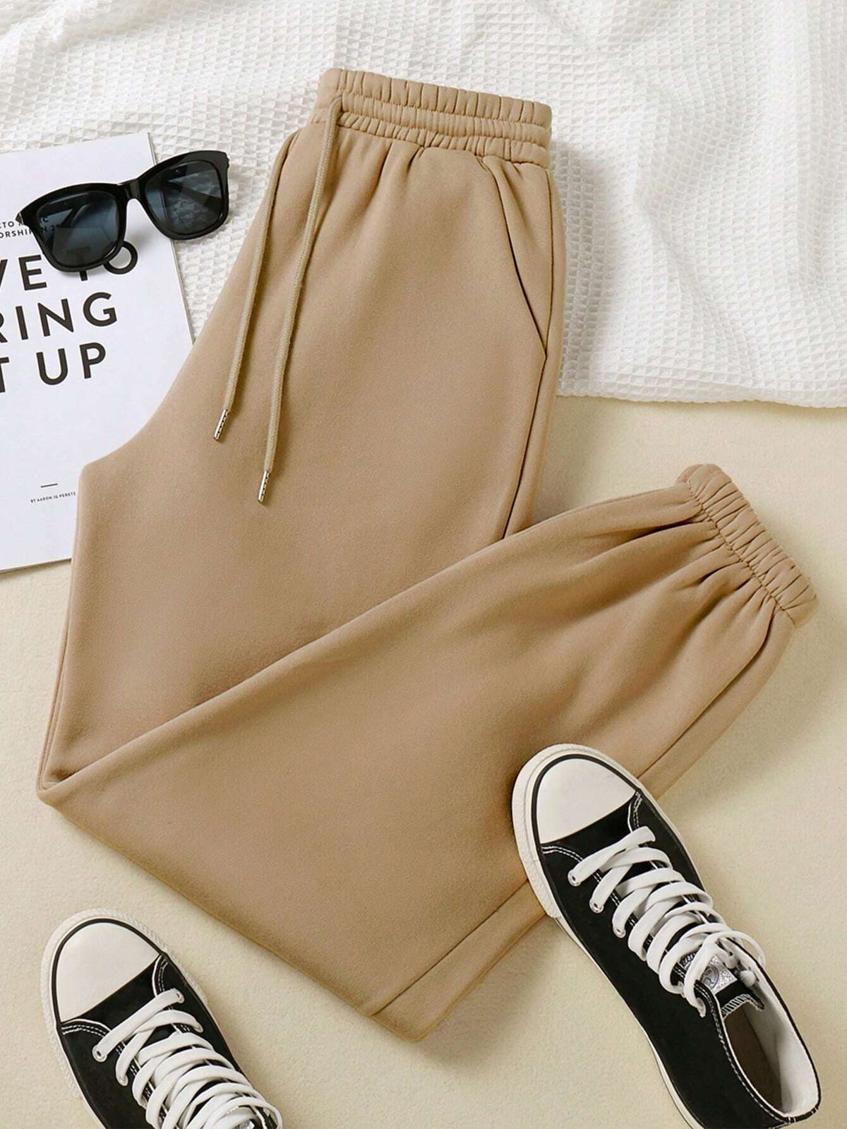 Drawstring Waist Sweatpants