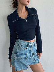 Halfzip Collar Top