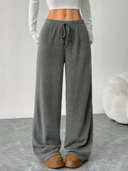 Ribbed Wide Leg Summer Trouser