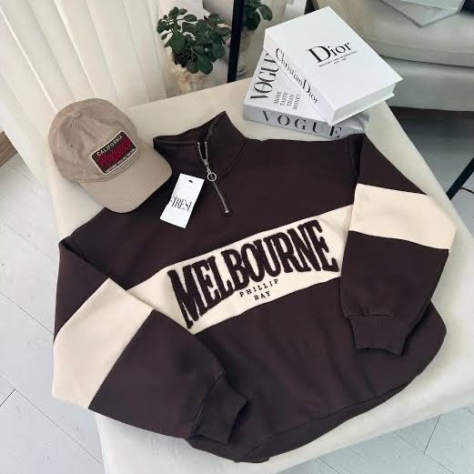 Melbourne Printed Half Zip Sweatshirt