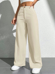 High-Waisted Ripped Wide Leg Jeans