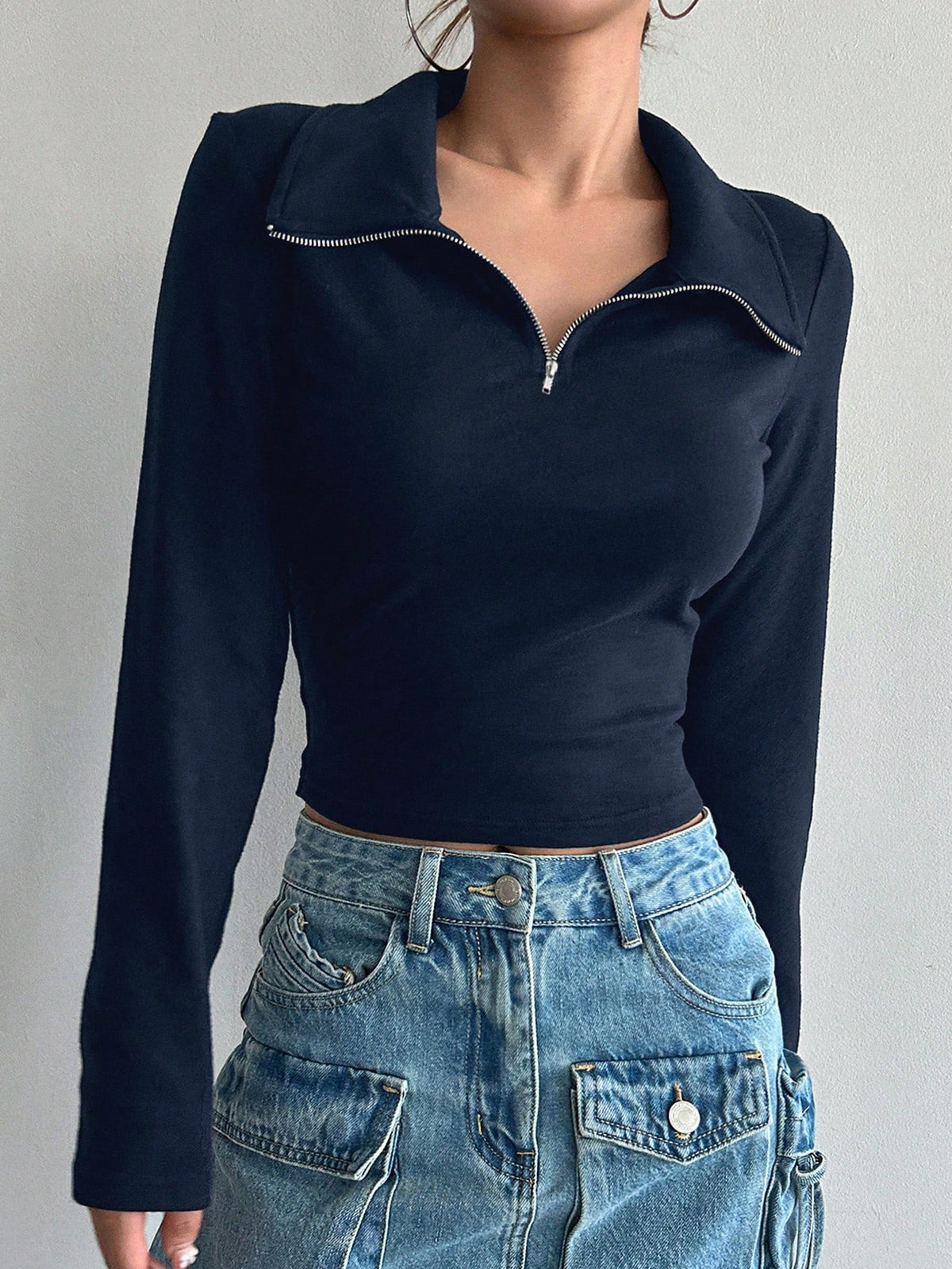 Halfzip Collar Top